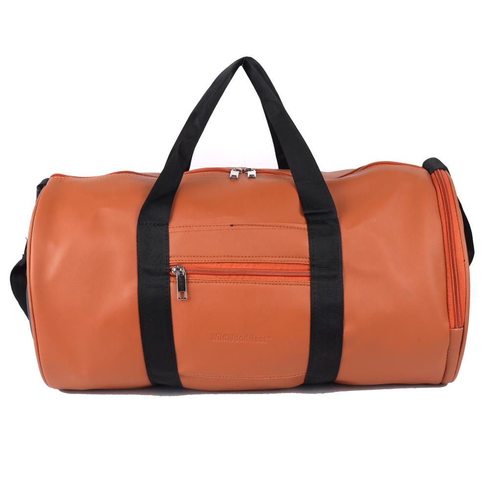 High Quality PU Leather Waterproof Custom logo Duffel Garment Suit Bag Travel Bag Unisex
