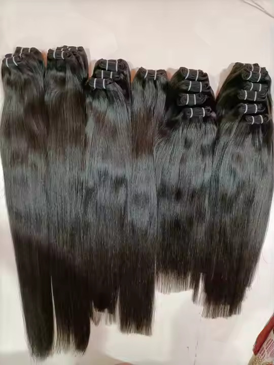 Raw Straight Hair Human Weft Bundles Premium Indian Remy