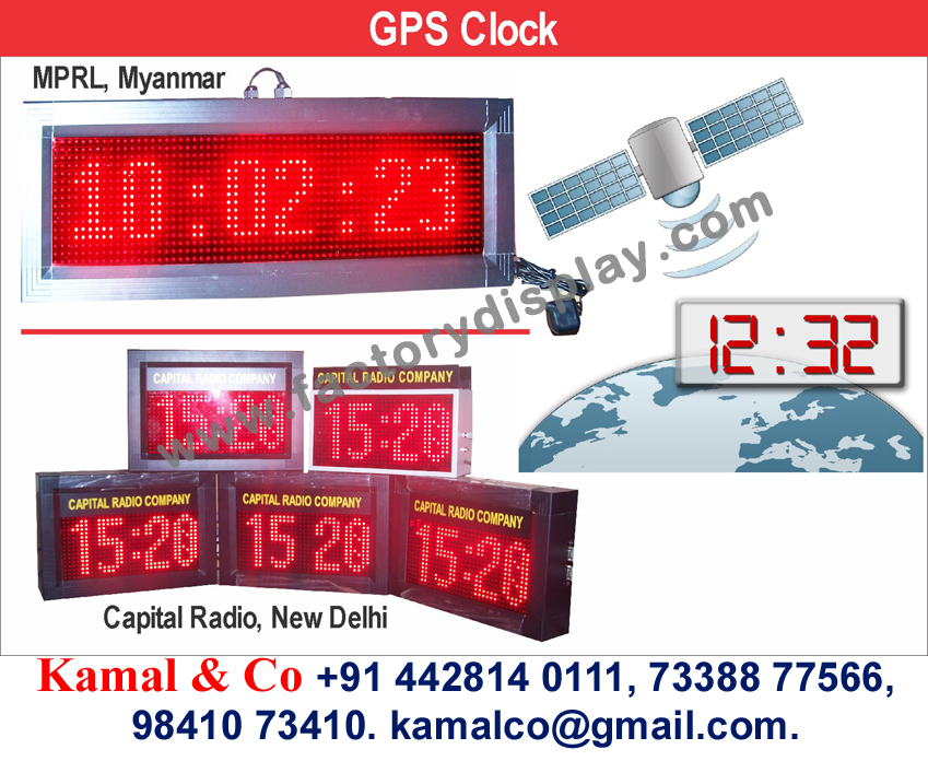 Led Gps Industrial Clock - 23 Model - Battery Life: 100000 Hours