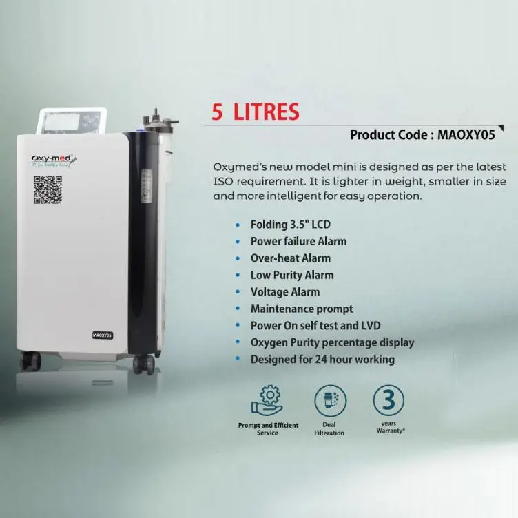 OxyMed Oxygen Concentrator Machine 5LPM Ultra Light
