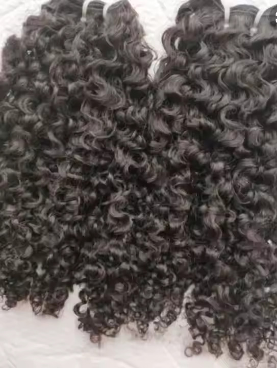 South Indian Temple  Burmese curly bundle double weft hair extension