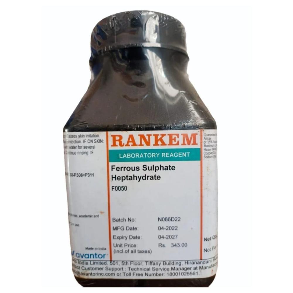Ferrous Sulphate Heptahydrate Reagent - Application: Used As A Source Of Iron In The Treatment Of Iron-Deficiency Anaemia