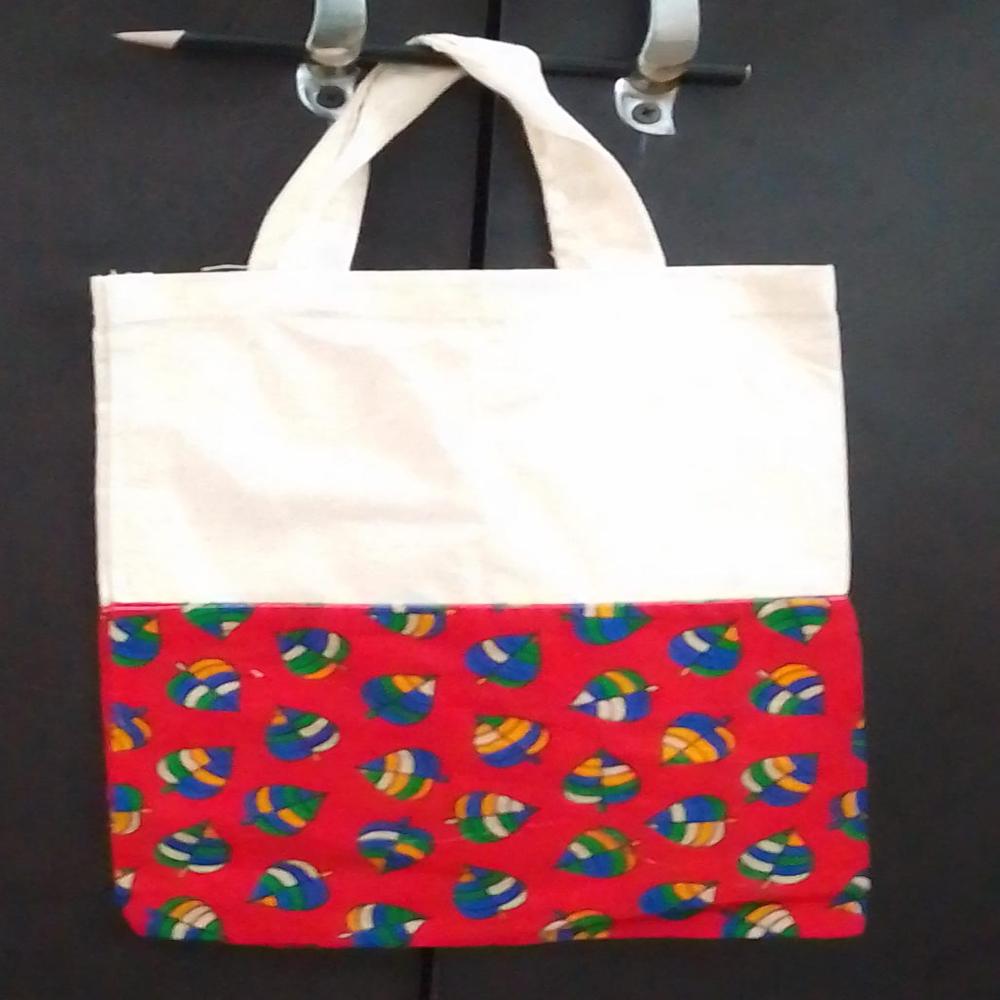 Cloth Fancy Bag - Cotton Fabric, 8"x10" Size, Natural & Customized Colors | Eco-friendly, Washable, Customizable Design For Shopping & Travel