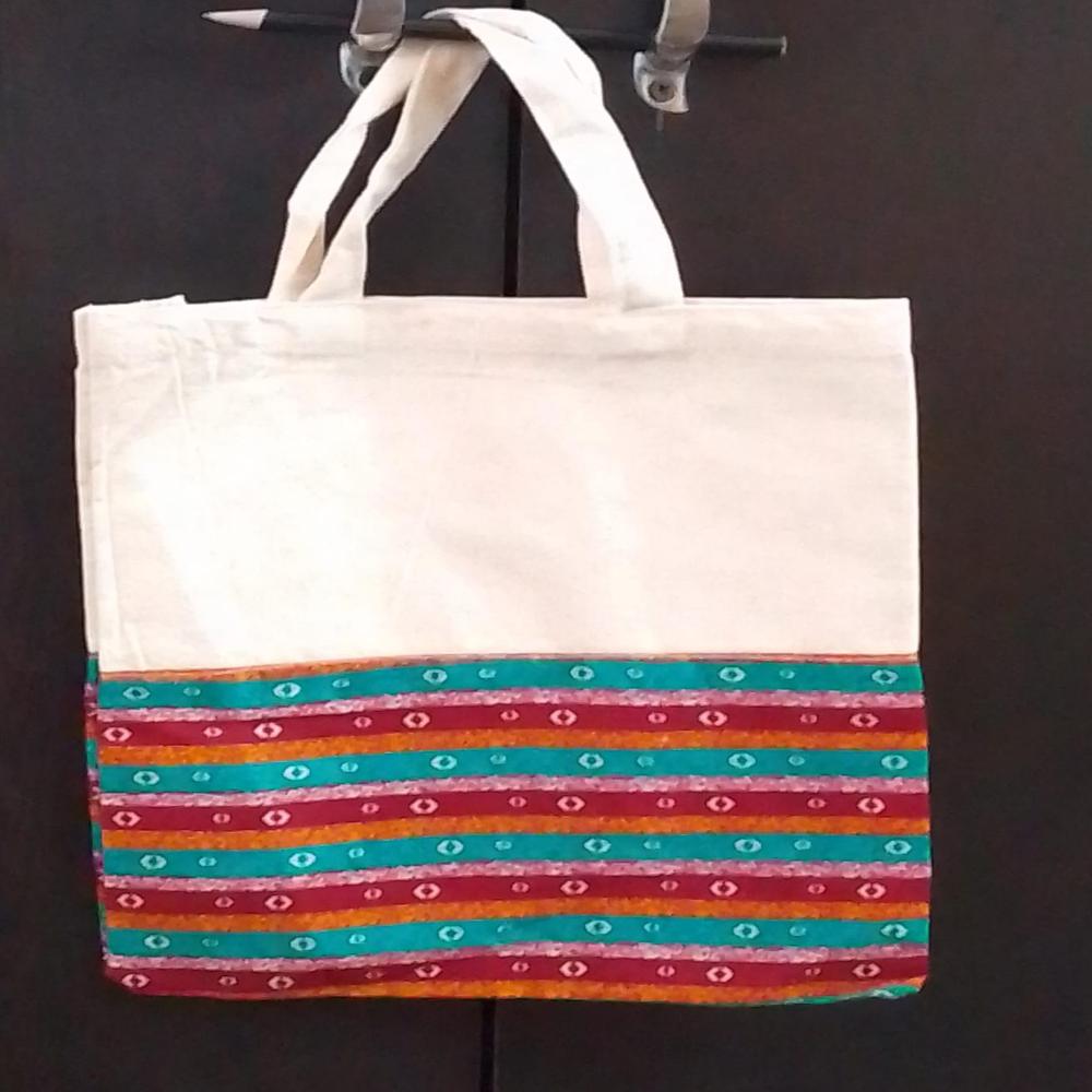 Cloth Fancy Bag - Cotton Fabric, 8"x10" Size, Natural & Customized Colors | Eco-friendly, Washable, Customizable Design For Shopping & Travel