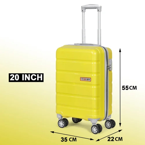20 Inch Yellow Color Trolley Bag
