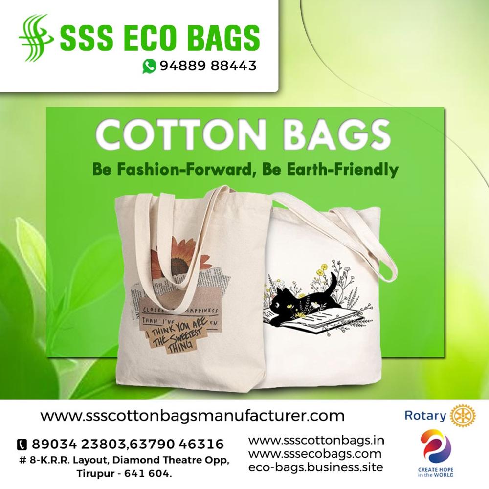 Rose Printed Cotton Bags