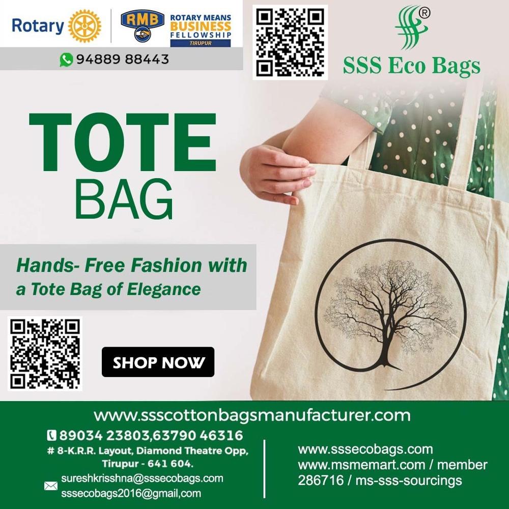 Rose Printed Cotton Bags