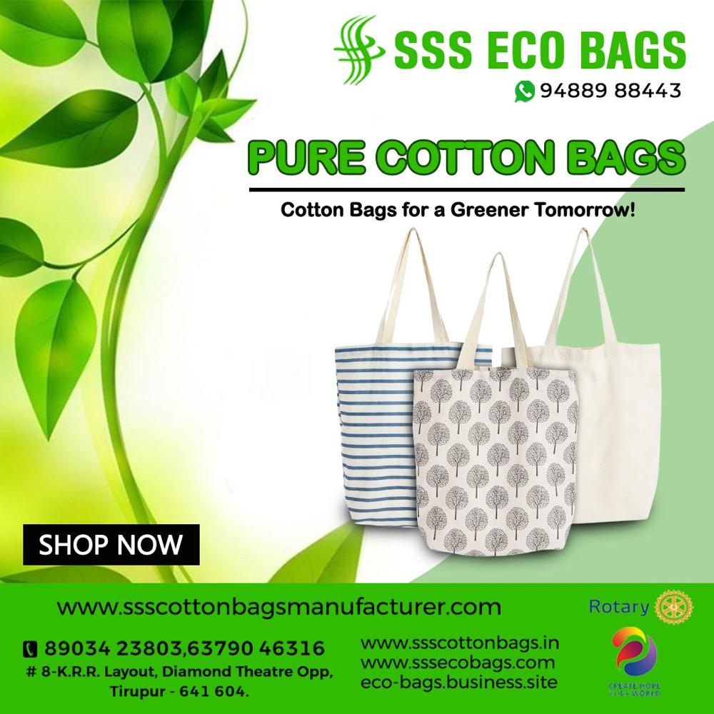 Plain Cotton Shopping Bags