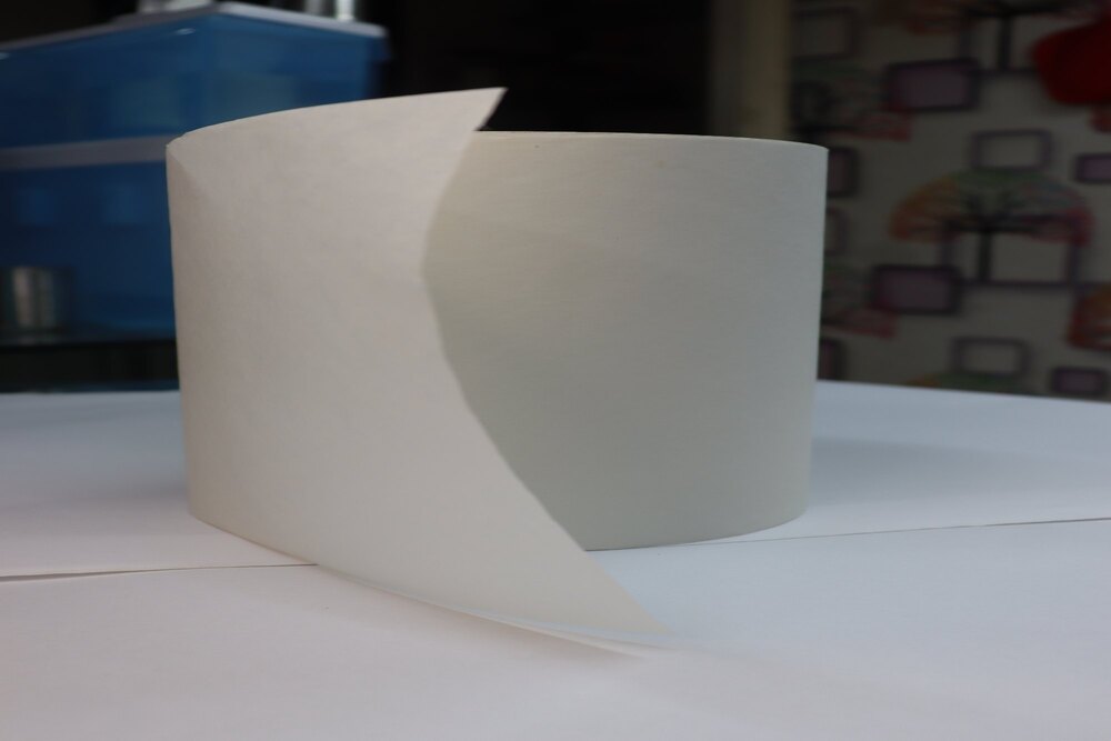 Coated 1 Side 2mm Side Uncoated Paper Roll - Color: White