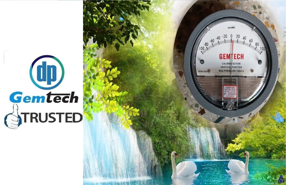 Gemtech Differential Pressure Gauges Wholesalers For Thirumazhisai Chennai Tamil Nadu - Accuracy: A 2% Of Full Span At 70 (21 (A 3% On -0