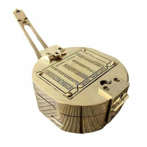 Vintage Compass With Wooden Case - Color: Golden