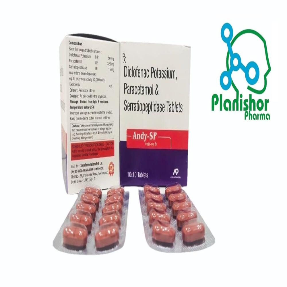 Diclofenac 50mg Serratiopeptidase 15mg+paracetamol 325mg - Drug Type: General Medicines