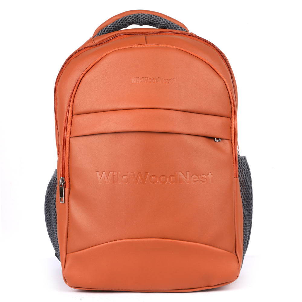 Customizable Large Capacity Men's PU Business Travel Backpack Durable Daily 15.6 Laptop Bag with Polyester Lining