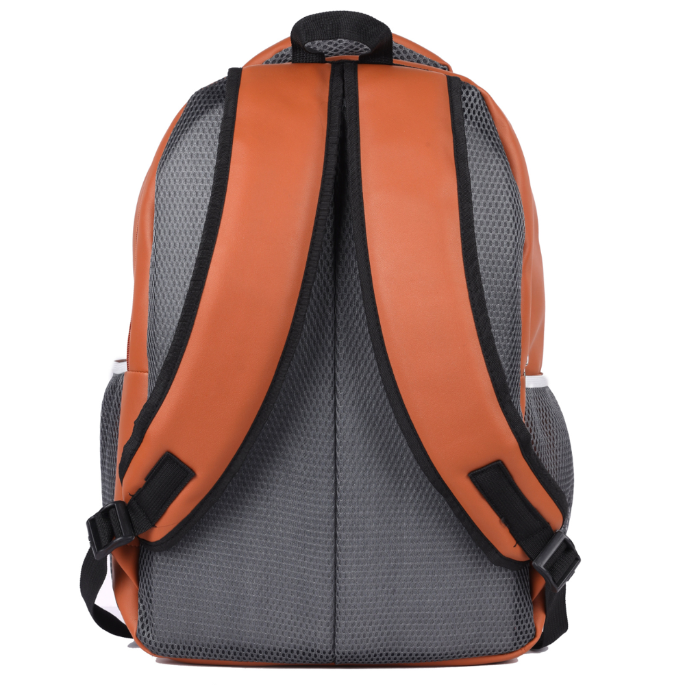 Customizable Large Capacity Men's PU Business Travel Backpack Durable Daily 15.6 Laptop Bag with Polyester Lining