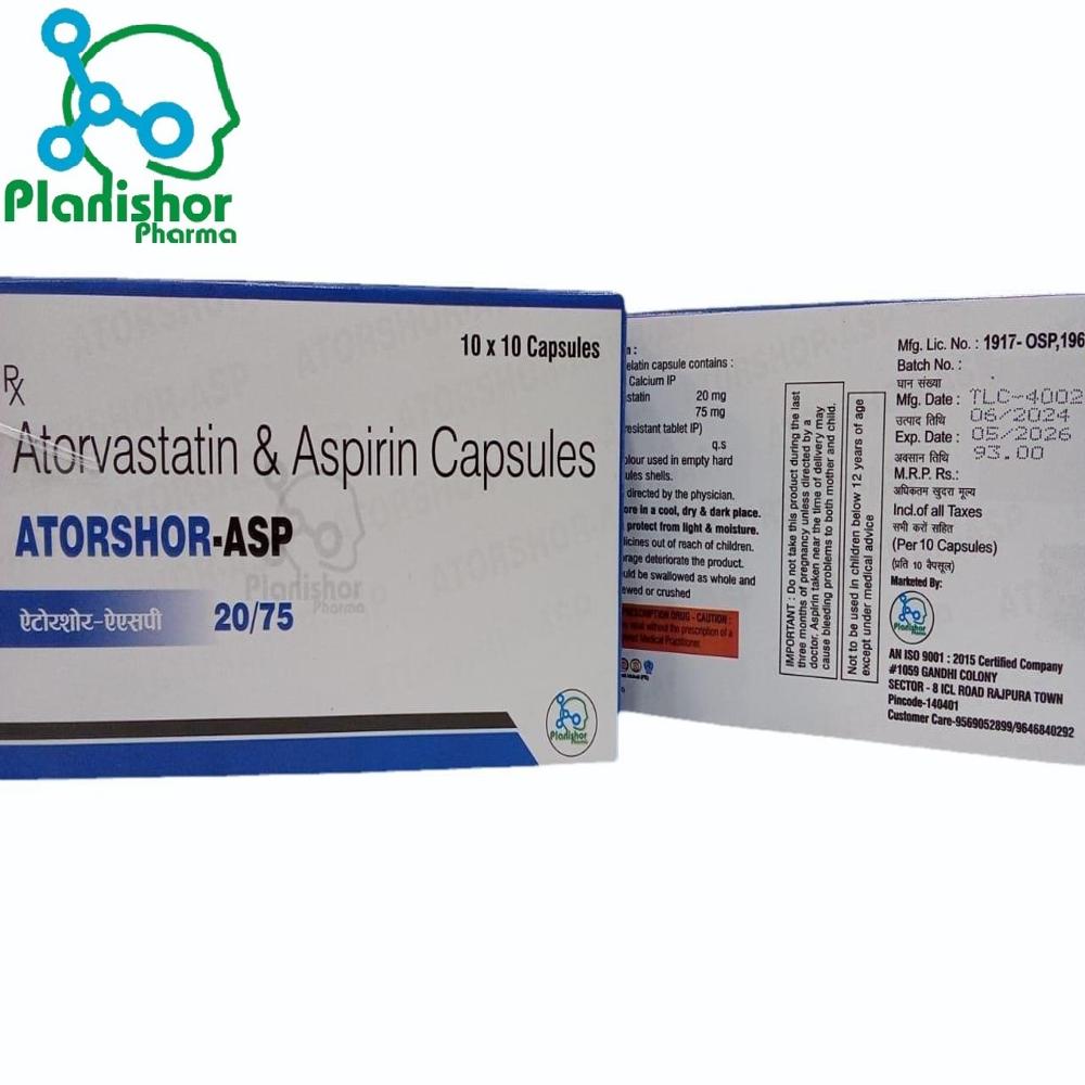 Atov-astatin 20+aspi-rin 75 - Drug Type: General Medicines