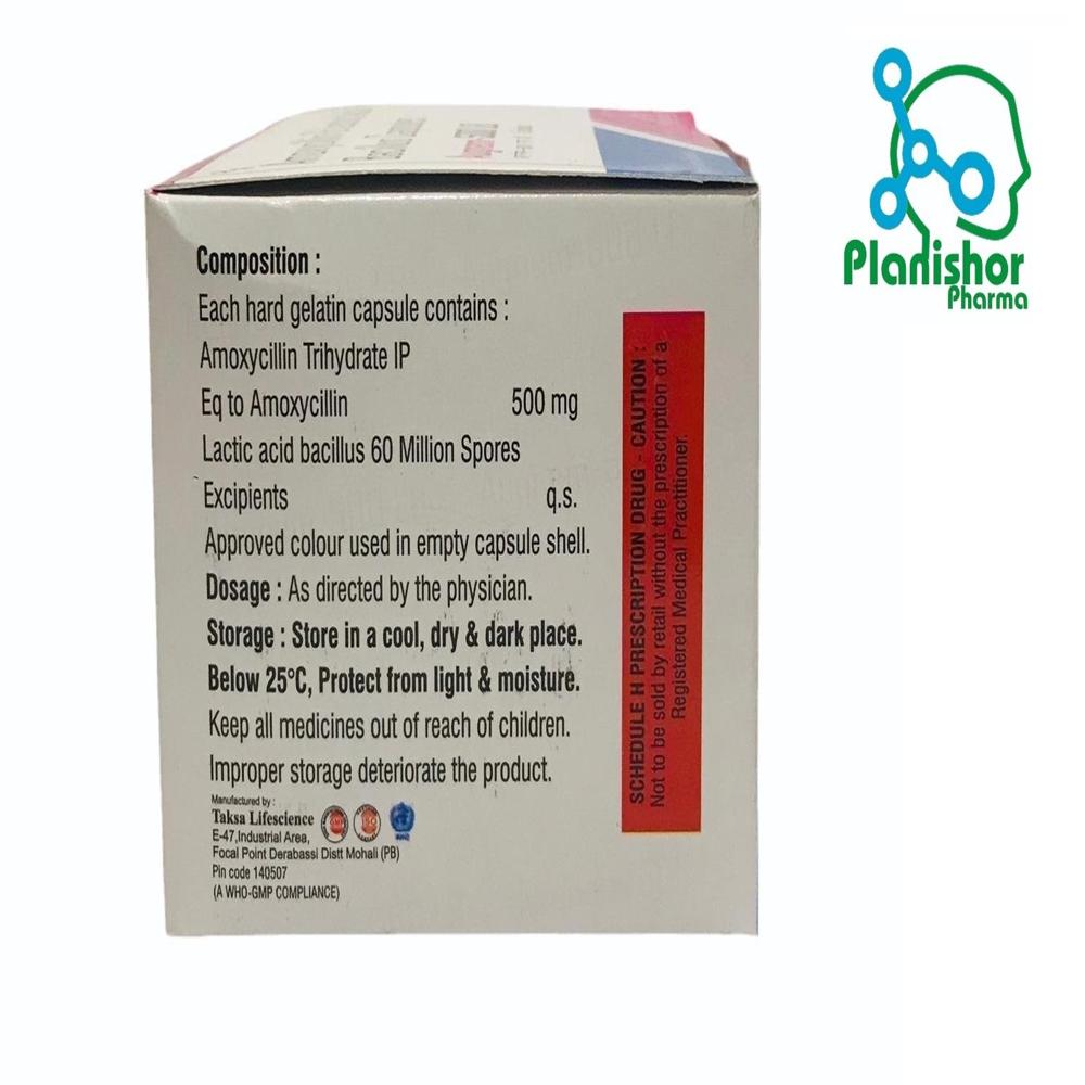 Amoxycillin 500mg+lb - Drug Type: General Medicines