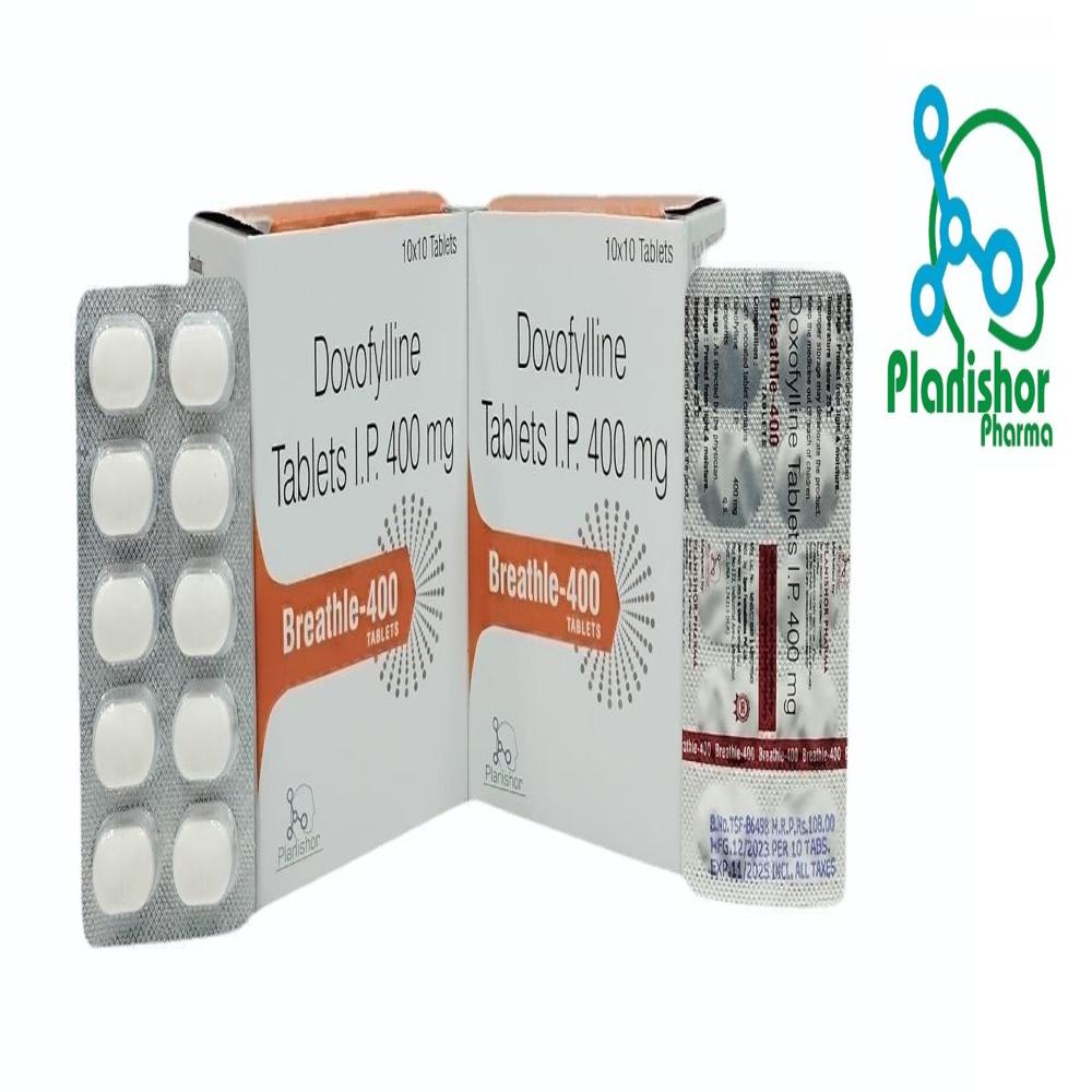 Doxofylline 400 Mg - Prescription Tablets For Respiratory Support | Recommended For Adult Patients, Store In Cool & Dry Place