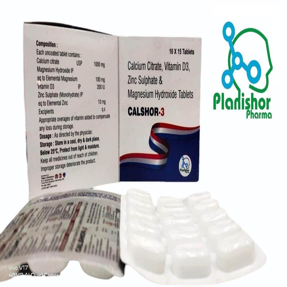 Cal-Cium Citr-Ate+Calcit-Rol+Zinc Sulphate+Magnesium Oxide Tablet - Drug Type: General Medicines