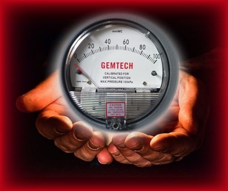 Gemtech Differential Pressure Gauge In Rice Whitener Machine