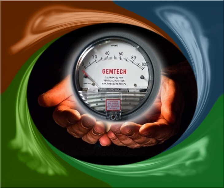 Gemtech Differential Pressure Gauge In Rice Whitener Machine