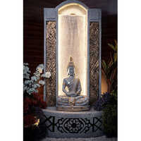 4 Feet Buddha Fountain - Color: Grey