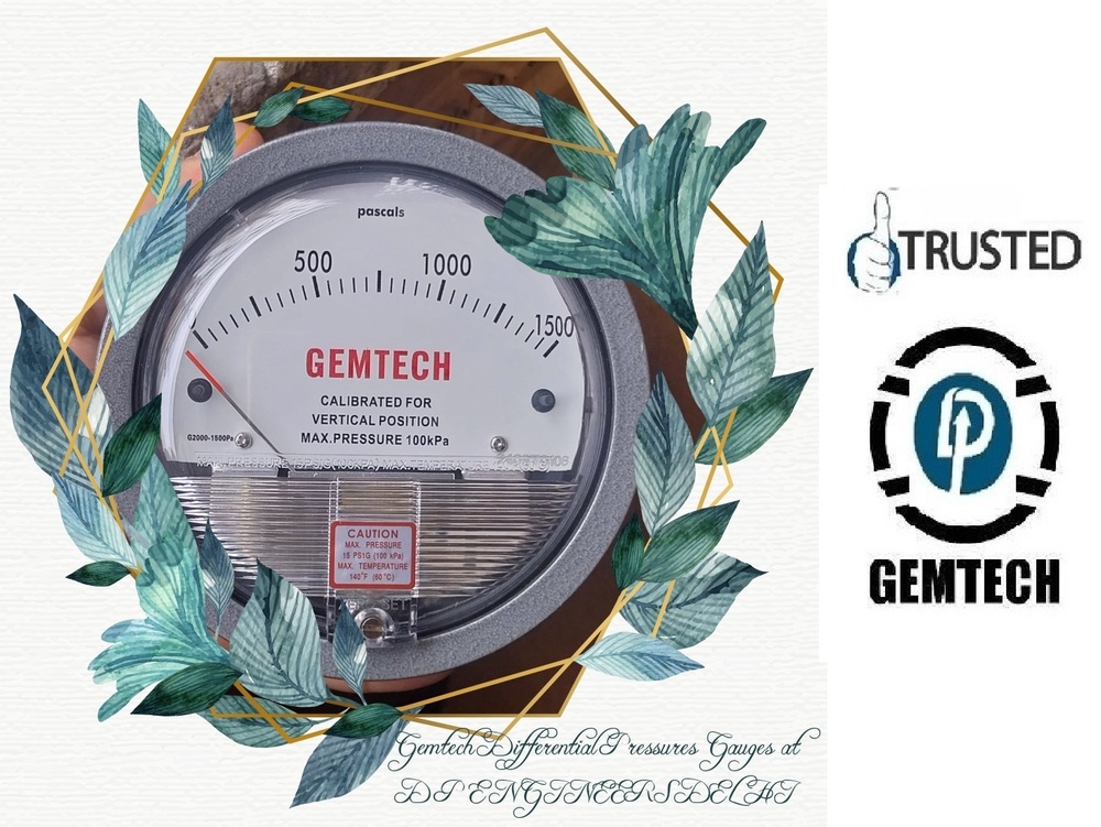 Gemtech Differential Pressure Gauges By Bommasandra Industrial Area Bangalore Karnataka - Accuracy: A 2% Of Full Span At 70 (21 (A 3% On -0