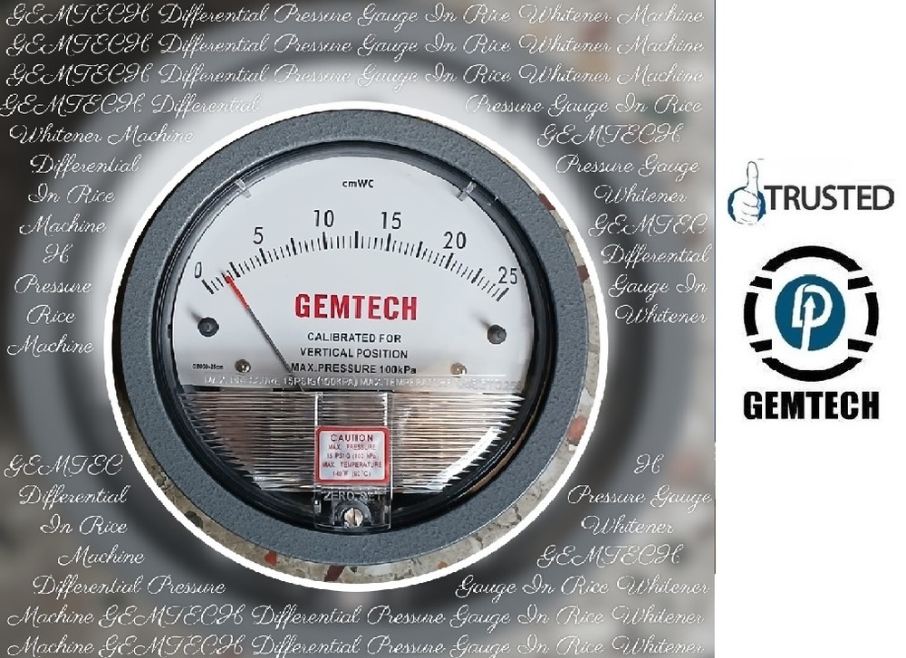 Gemtech Differential Pressure Gauges By Bommasandra Industrial Area Bangalore Karnataka - Accuracy: A 2% Of Full Span At 70 (21 (A 3% On -0
