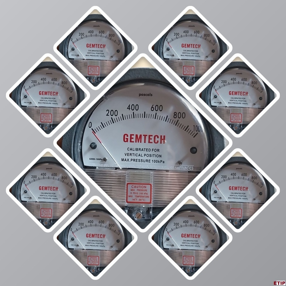 Gemtech Differential Pressure Gauge In Surajpur Industrial Area Greater Noida - Accuracy: A 2% (-Ha Model A 1) Of Fs (A 3% (-Ha A 1.5%) On -0