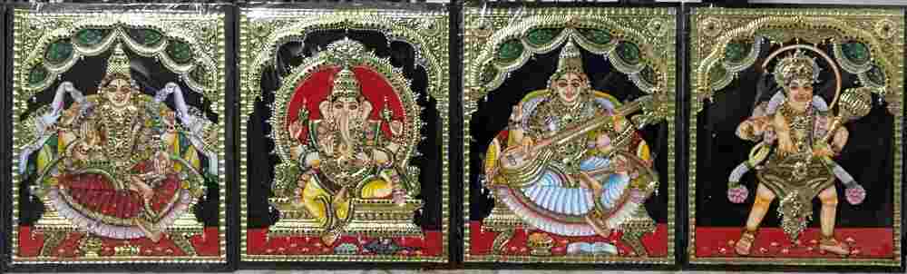 Balaji Tanjore Painting - Frame Color: Wooden