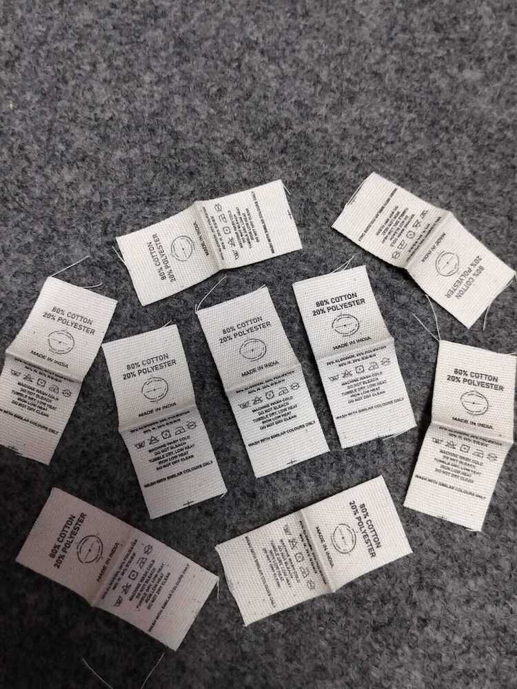 कॉटन लेबल प्रिंट के साथ