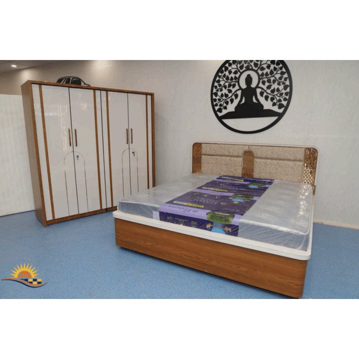 Cream Wooden Bedroom Set