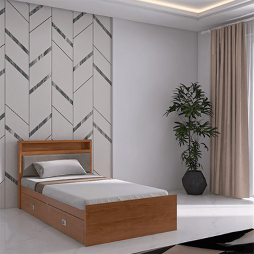 Sbf Single Wooden Bed - Color: Different Available