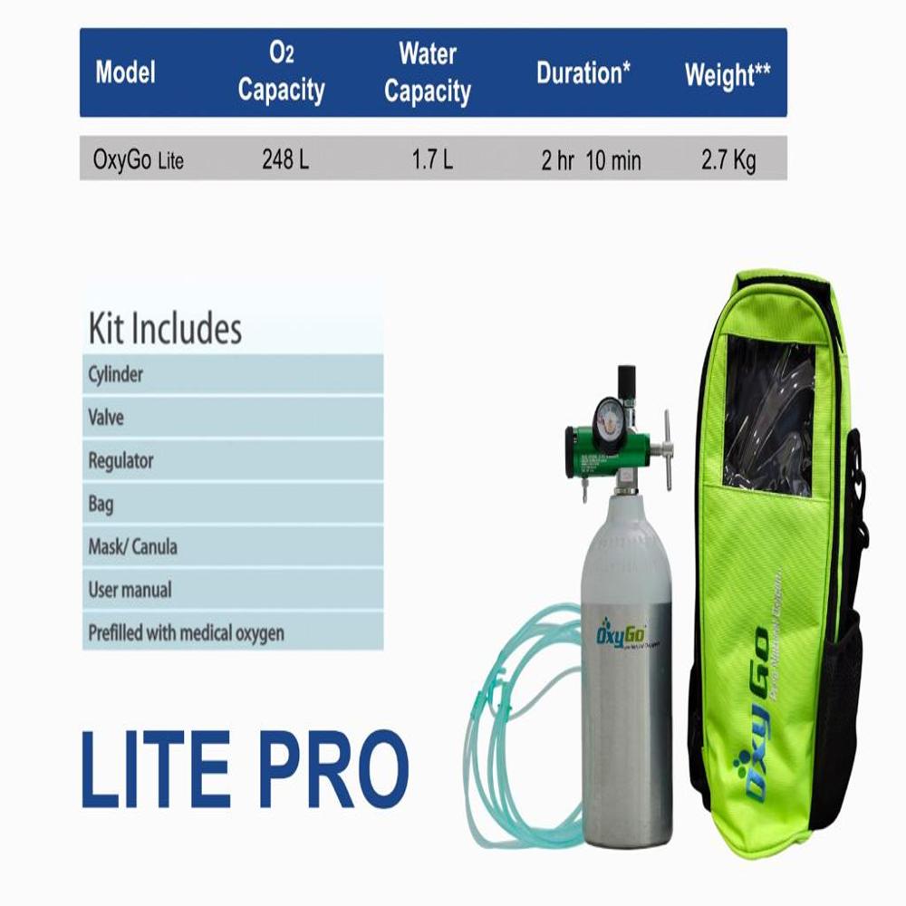 O2 OxyGo Lite Pro Oxygen Cylinder