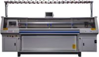 Computerized 3 System Fully Fashion Pressure Foot High Speed  Flat Knittinga A Machine - Color: Grey