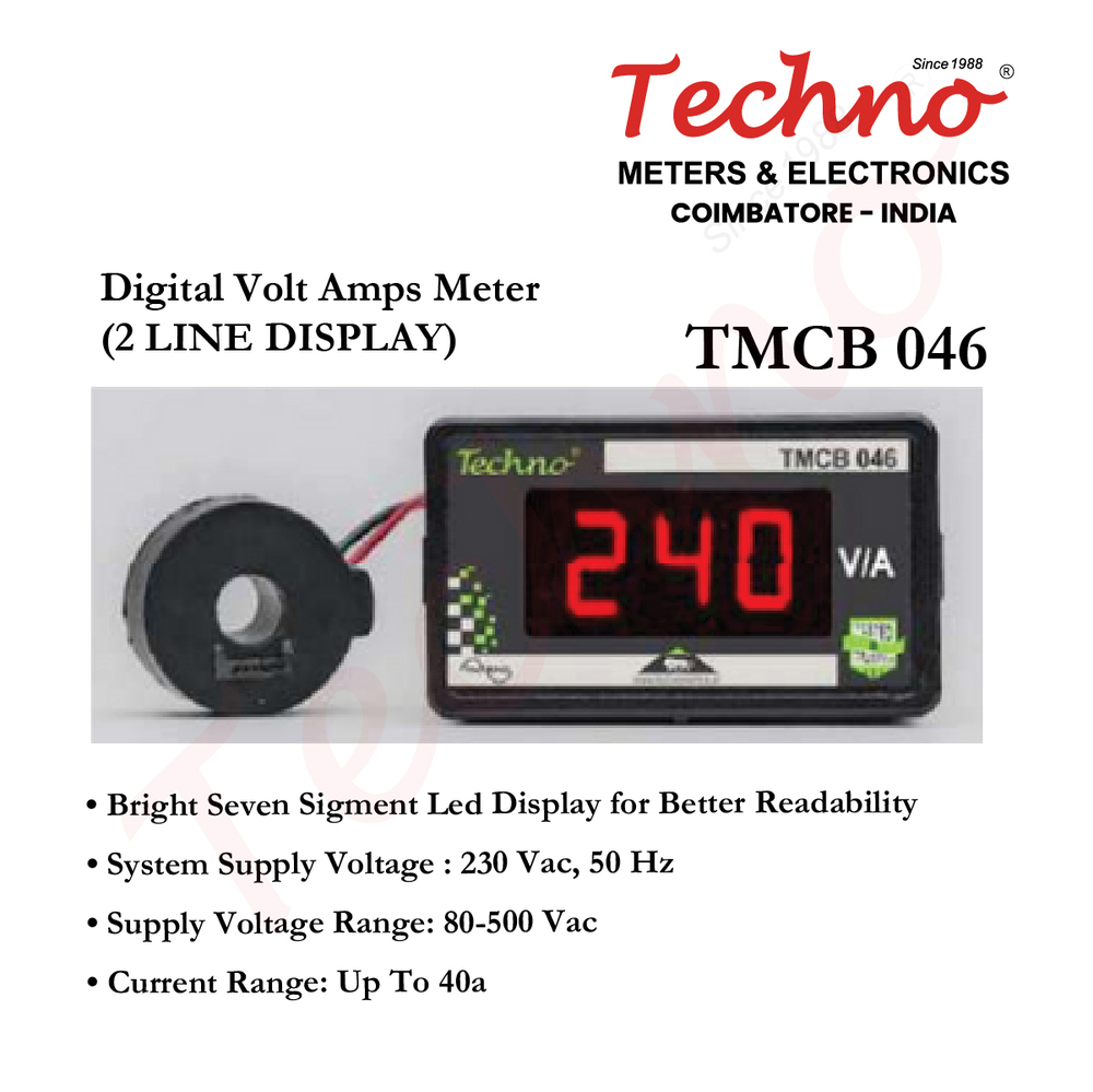Input Output Voltmeter For Stabilizer And Panel - Accuracy: Class 1