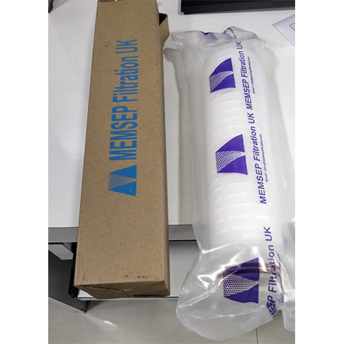 PTFE Pleated Filter Cartridge - Durable PTFE Material, Various Sizes Available, Classic White Color, Round Shape | Industrial Water Filtration Solution