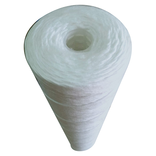 PP Wound Filter Cartridge - PP Material, Available in Various Sizes, White Color, Round Shape | Designed for Industrial Filtration Needs
