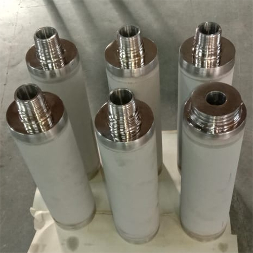 SS Sintered Filter Cartridge - Stainless Steel, Different Sizes, Silver Color | Round Shape Designed for Industrial Water Filtration Applications