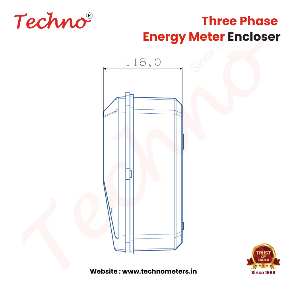 Plastic Electric Meter Box - Three Phase