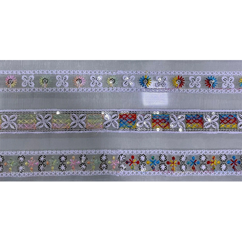 Multicolor Cotton Suit Lace