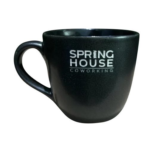 Black Printed Promotional Mug
