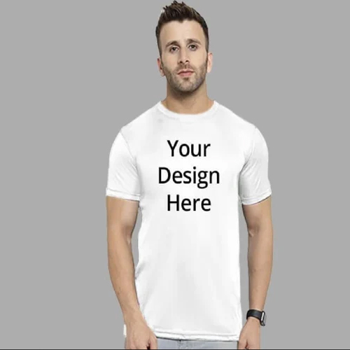 Stylish Polyester White Printed T Shirt