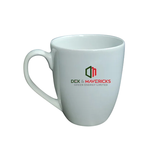 Custom Printed White Ceramic Mug - Capacity: 300 Milliliter (Ml)