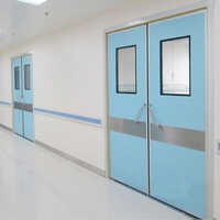 Galvanized Steel Door - 80 Inch | Blue, Plain Finish, Inward/outward Opening, Weather Resistant Design For Indoor/outdoor Use