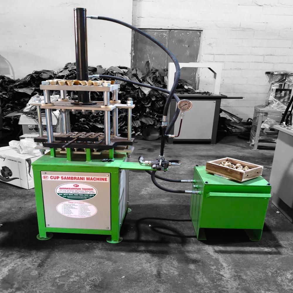 Heavy Duty Sambrani Dhoop Cup Making Machine - Color: Powder Coating