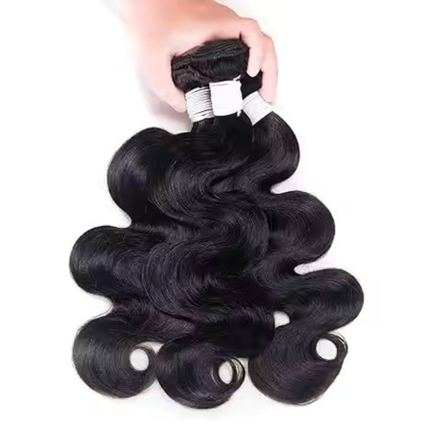 Brazilian Virgin Hair Weave Body Wave 3 Bundles Human Hair Extension 100g per Bundle, Natural Color (22 24 26)