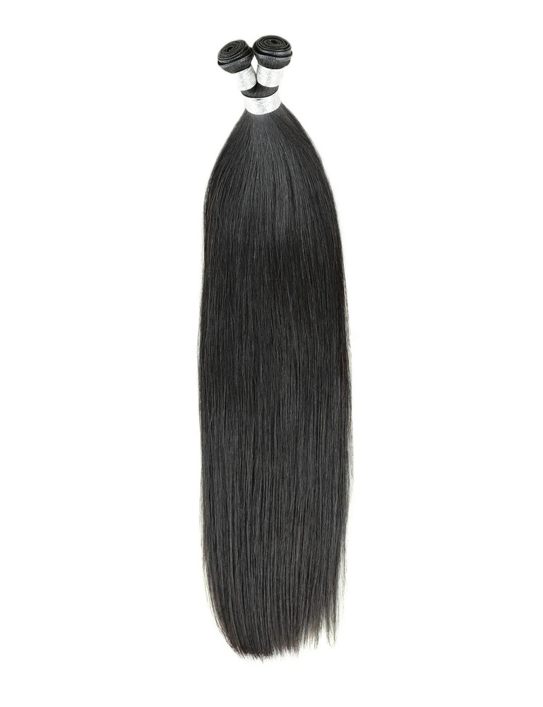 Weft Hair Extensions Black Straight Cambodia Virgin Hair Premium Remy Hair Extension