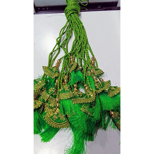 Ladies Cotton Green Dupatta Latkan