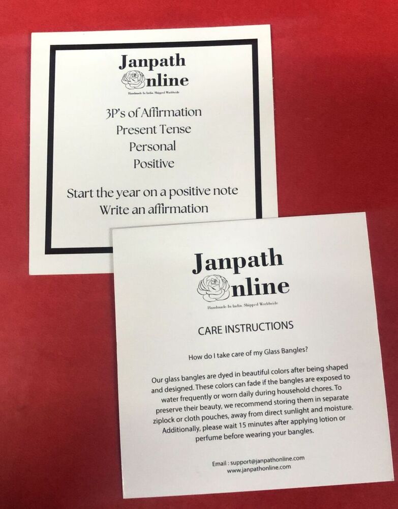 Printed Card - Color: White & Black