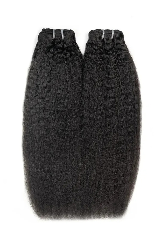  Afro kinky Straight Curly Weft Hair Extension Bundle Sew in Weave Salon 100gm